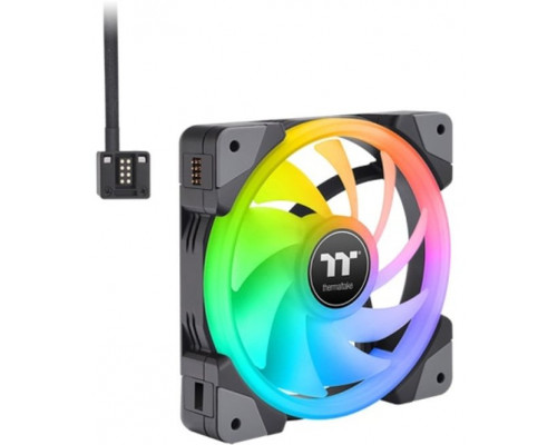 Thermaltake SWAFAN EX14 RGB PC Cooling Fan TT Premium Edition Obudowa komputera Chłodnica powietrza 14 cm Black 3 szt.