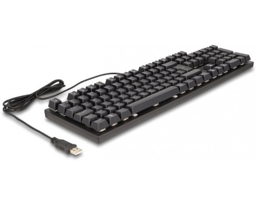 Delock DELOCK Mechaniczna USB Gaming przewodowa 1,6m czarny z podświetleniem RGB