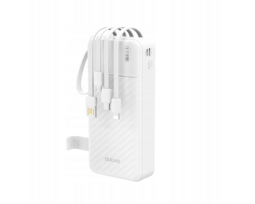 Dudao K11 Pro 20000mAh with a built-ini kablami biały