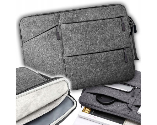 Etui na Laptopa Pokrowiec na Laptop Dokumenty do Pracy SZARY 13,3" LPT-BG3