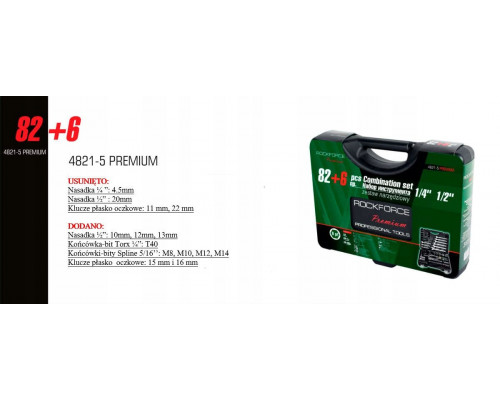 82+6el. 1/4", 1/2" (6-kątnych) (6-32mm)