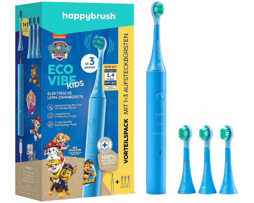 ECO VIBE KIDS Paw Patrol + 3 Refills, Elektrische Zahnbürste(hellblau)