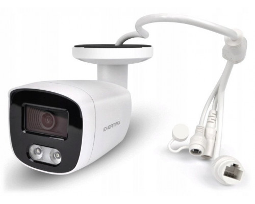 EVERMAX EVX-IP8B01-IRW-Ai-W tubowa biała 8Mpx 2.8mm IR 40m AI IP67 mikrofon