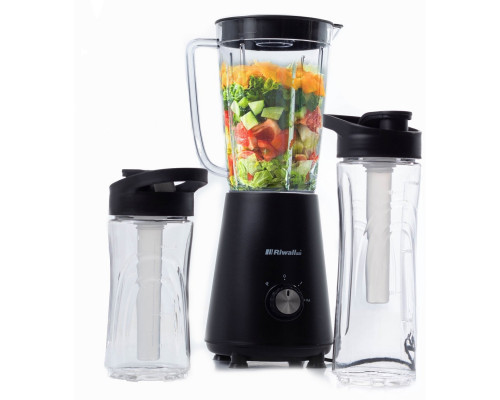 BLENDER KIELICHOWY SMOOTHIE 2 BIDONY 2 WKŁADY CHŁODZĄCE 5w1 RIWALL RBL-01