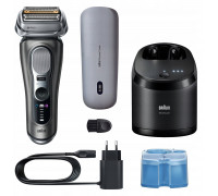 Braun Series 9 Pro+ Wet & Dry 6-in-1 SmartCare centrs & PowerCase futralis tumsi peleka - Skuveklis 9675CC (8700216555012)
