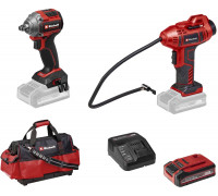 Einhell Zestaw maszyn TP-CW 18/260 + CE-CC 18 Kit(czerwony/czarny, 1x akumulator litowo-jonowy 4.0 Ah, z torbą)