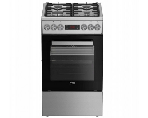 BEKO Cooker | FSM52321DXDT | Hob type Gas | Oven type Electric | Stainless Steel | Plotis 50 cm | Grilling | Gylis 60 cm | 60 L