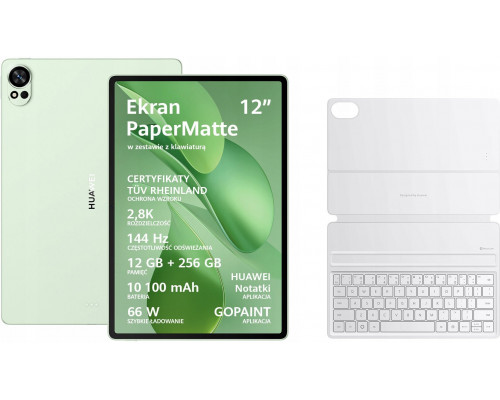Huawei Matepad 12X 2025 12/256GB PaperMatte WiFi green + klawiatura
