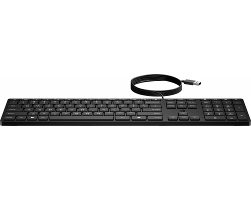 HP 320K USB Wired Keyboard - Black - EST