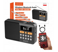 Mini Radio FM Bluetooth Przenośne na Baterie Kuchenne Bezprzewodowy