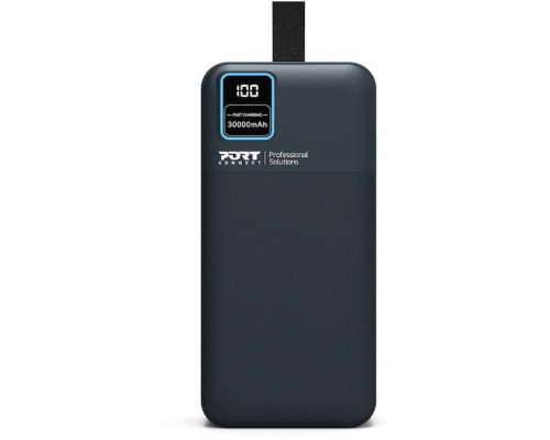 PORT CONNECT External USB-C battery integrated lamp | 30000 mAh | Blue