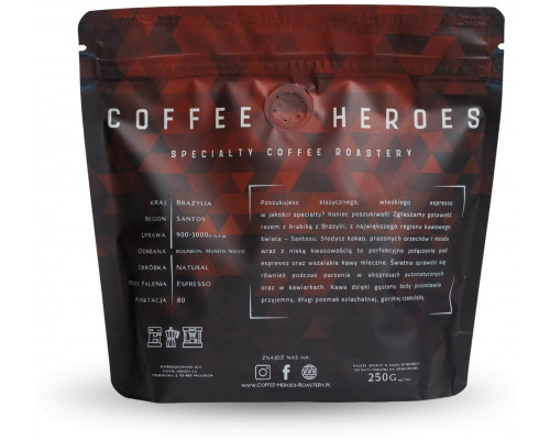 Coffee Heroes Roastery Brazylia Santos Espresso 250g