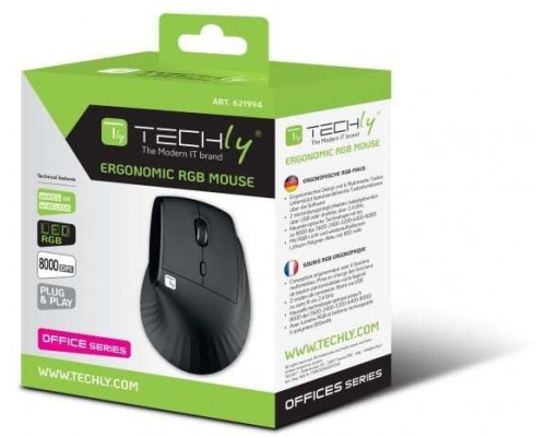 Myszka 2.4GHz RF USB ergonomiczna 8000 dpi