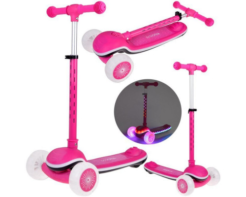 Balansowa hulajnoga SCOOTER 3-kołowa KOLOROWE ŚWIATEŁKA i MUZYKA SP0812