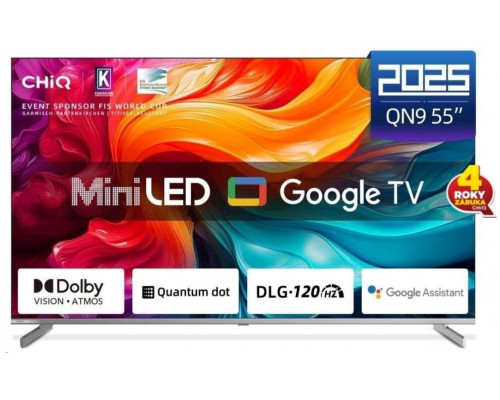 CHiQ M55QA9 TV 55", UHD MiniLED Google TV DLG 120 Hz