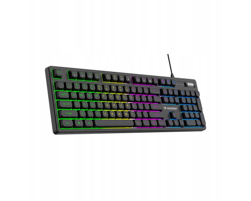 Wozinsky WKG-200 z rolką gamingowa membranowa rainbow - czarna
