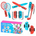 Pjacket accessories rodwith innych 10 w 1 for games Nintenfor Switch Sports - with estaw cwith erwony i blue
