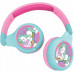 Unicorn 2 in 1 Bluetooth® and Wired comfort foldable Headphones with kids safe volume