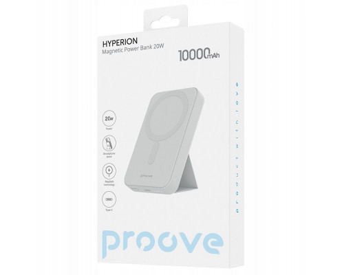 Proove Hyperion 10000mAh 20W biały USB-C/USB-A