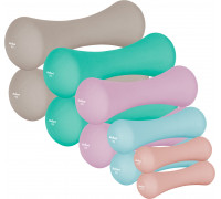 Hantelki cast iron neoprene zestaw 21kg (2x0.5kg+2x1kg+2x2kg+2x3kg+2x4kg), REBEL ACTIVE