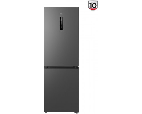 TCL Refrigerator | RP340BSD1 | Energy efficiency class D | Free standing | Combi | Height 185 cm | No Frost system | Fridge net capacity 223 L | Freezer net capacity 117 L | Display | 35 dB | Grey