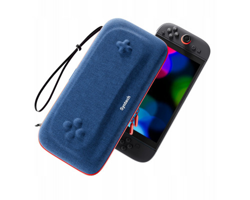 Twardy Swith tywny Case Case Etui Waliwith ka Case For Nintenfor Switch 2 / G11 Blue Z Cwith erwonym Zamkiem