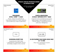 Laptop HP HP Victus 15-fa2072nw - Core 7 240H | 15,6