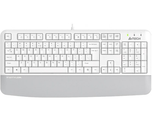 A4Tech A4tech FK20, multimedialna klawiatura biurowa, CZ/US, USB, biała