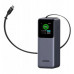 20000mAh UGREEN PB726 USB + USB-C 165W ze zwijanym kablem (gray)