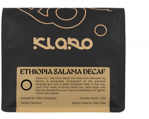 Klaro - bezkofeinowa kawa ziarnista Etiopia Salama Omniroast 250 g