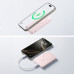 Baseus Indukcyjny 10000mAh 22.5W MagSafe z kablem USB-C 20V/3A 0.3m - Pink indukcyjny 10000mAh 22.5W EnerFill FM11 Ultra-Mini MagSafe z kablem USB-C - Pink (6932172691622)