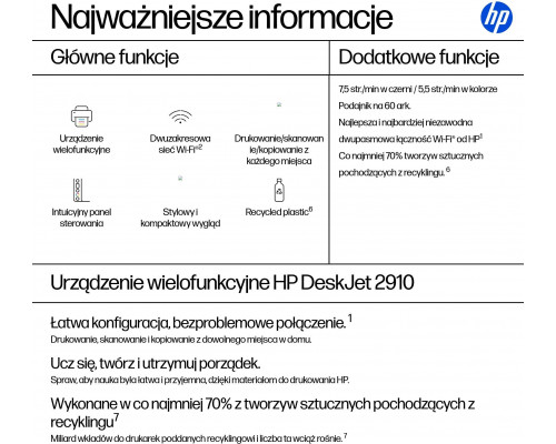 MFP HP HP Deskjet 2910 Printer MFP Color 5.5/7.5ppm