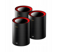 Cudy DOMOWY SYSTEM WI-FI MESH M3000(3-PACK)-BLACK Wi-Fi 6 2.4&nbsp;GHz, 5&nbsp;GHz, 574&nbsp;Mb/s + 2402&nbsp;Mb/s CUDY