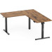 Gaming galds SENSE7 Nojo Light Corner Ciemnobrązowe 160 cm x 140 cm Dark Brown