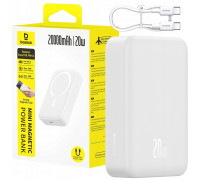 Baseus Magnetic Baseus EnerFill FM41 20000mAh 20W  kablem USB-C do USB-C 30cm - White