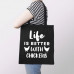Koszulkowy Life is better with chickens - bag na prezent dla hodowcy kur