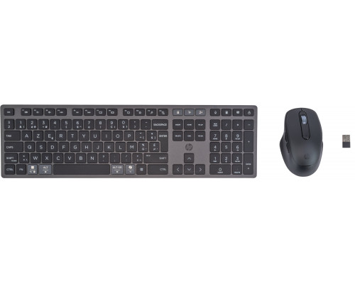 HP 720 Multi-Device Rechargeable Wireless Keyboard and Mouse Combo klawiatura Dołączona myszka Dom USB + Bluetooth AZERTY belgijski Black