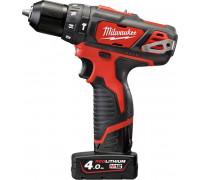 MILWAUKEE CORDLESS DRILL UDAROWA 12V 38Nm 2x4,0Ah LI-ION M12BPD-402C ME4933441935