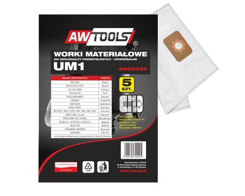 AWTools non-woven fabric UM1 GAS35/VC3011L/VC3510L/VC3511L 5pcs. (AW00403)