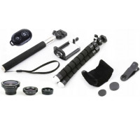 Selfie nūjiņa Xrec Pašportretu komplekts 5w1 - Statīvs / 3x Objektīvs / Pults / Monopods / Turētājs