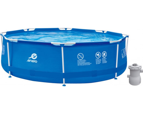 Enero Swimming pool rack oval 300X76 cm with pump filtrującą