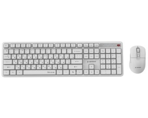 Gembird Silent Key Pro Business White Układ RU (KBS-WMS-01-W-CYRL)