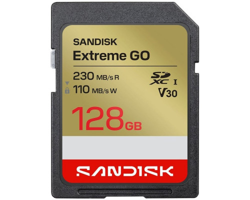 SD  SanDisk Extreme GO SDXC 128 GB UHS-I/U3 V30 (SDSDXGN-128G-GNCIN)