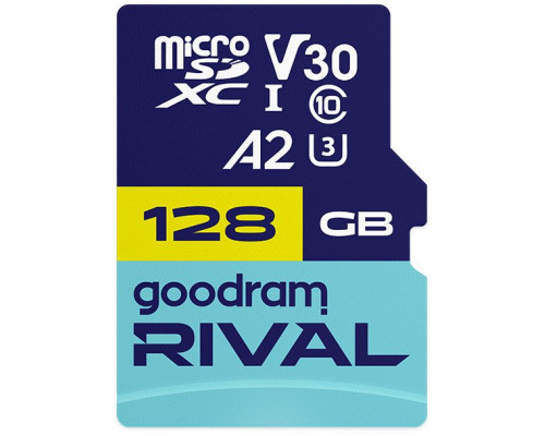SD  GoodRam Rival MicroSDXC 128 GB Class 10 UHS-II/U3 A2 V30 (GGSM2AA-1280R12)