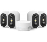 Eufy EufyCam C35 - 4 Kamera Kit - Sieciowa kamera monitoringu - do użytku zewnętrznego i wewnętrznego - odporna na warunki atmosferyczne - Kolor (Dzień i Noc) - 1920 x 1080 - 1080p - Audio - bezprzewodowa - Wi-Fi - Prąd stały 5 V - z HomeBase Mi