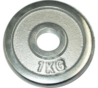 Kubisport Plate ciężar ciężarek load chrome plated rubberized 1kg -30mm (Kub_05-CWCH1K-30)