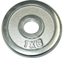 Kubisport Plate ciężar ciężarek load chrome plated rubberized 1kg -30mm (Kub_05-CWCH1K-30)
