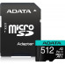 SD  ADATA Premier Pro MicroSDXC 512 GB Class 10 UHS-I/U3 A2 V30 (AUSDX512GUI3V30SA2-RA1)