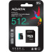 SD  ADATA Premier Pro MicroSDXC 512 GB Class 10 UHS-I/U3 A2 V30 (AUSDX512GUI3V30SA2-RA1)