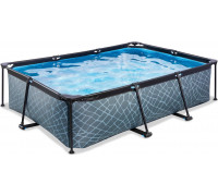 Exit Exit Toys Stone Pool, Frame Pool 220x150x65cm, swimming pool (grey, with filter pump)